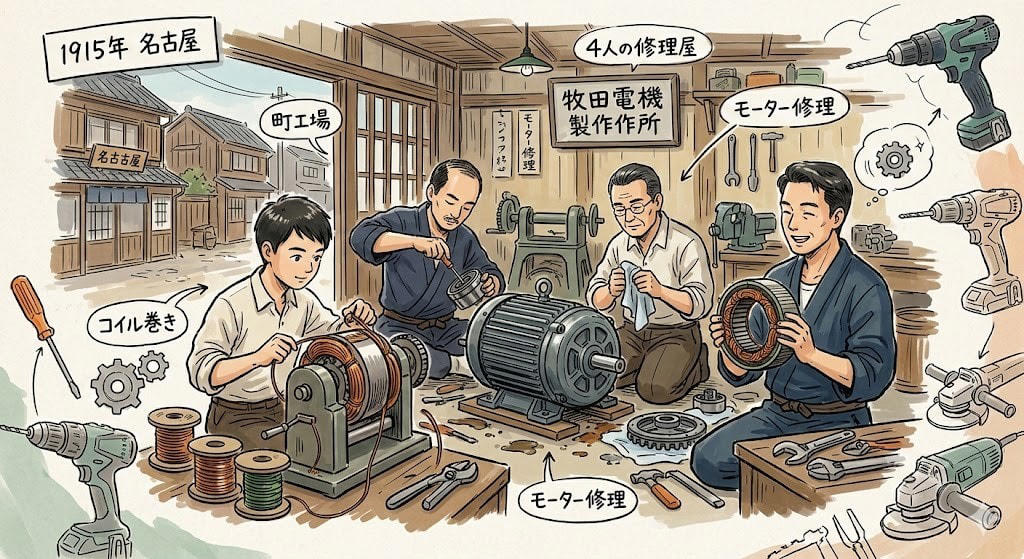 この記事で学べること, 21歳のモーター修理屋, 毎日壊れた工具を直してたら、最強の武器が手に入った, ハイコーキが1年遅れた「賭け」, なぜ電池1個で逃げられなくなるのか？, 「壊れない工具」より「すぐ直る工具」, 1万人の前でドリルが髪に絡まった男, 電子レンジも作る「工具メーカー」, まとめ：マキタが111年で証明した3つのこと