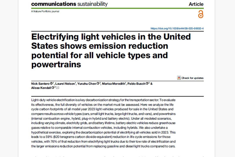 車両大型化の影響, ライフサイクル排出量の優位性, ライトトラック電動化の効果, バッテリー循環利用の拡大, 電動化による大型車の環境転換