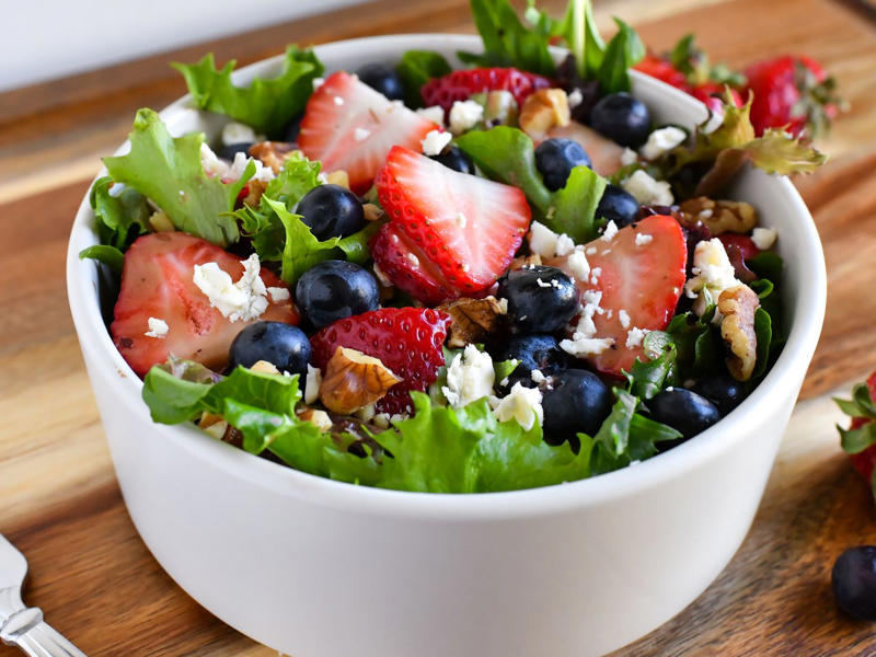 Spring Salad with Blueberry Balsamic Dressing, Asparagus, Cucumber, and Tomato Salad with Sesame Soy Vinaigrette, Emily's Strawberry Balsamic Salad, Radish Salad with Peas, Dandelion Salad, Easy Arugula Salad, Spring Strawberry Spinach Salad, Deliciously Sweet Salad with Maple, Nuts, Seeds, Blueberries, and Goat Cheese, Farro Salad with Asparagus and Parmesan, Kaleb's Spring Spinach Salad, Spinach and Mushroom Salad, Rhubarb Spinach Salad, Asparagus, Snow Pea, and Radish Salad, Springtime Ham and Spinach Salad, Spring Radish Salad with Egg and Garden Cress, Sandy's Simple Spring Lettuce Salad, Sugar Snap Pea and Blueberry Salad, Fava Bean Salad, Spinach and Orzo Salad, Easy Pea Salad