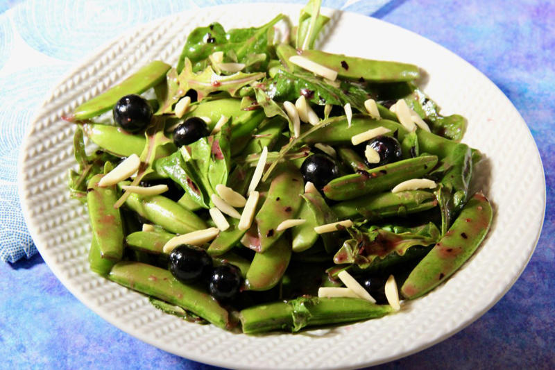 Spring Salad with Blueberry Balsamic Dressing, Asparagus, Cucumber, and Tomato Salad with Sesame Soy Vinaigrette, Emily's Strawberry Balsamic Salad, Radish Salad with Peas, Dandelion Salad, Easy Arugula Salad, Spring Strawberry Spinach Salad, Deliciously Sweet Salad with Maple, Nuts, Seeds, Blueberries, and Goat Cheese, Farro Salad with Asparagus and Parmesan, Kaleb's Spring Spinach Salad, Spinach and Mushroom Salad, Rhubarb Spinach Salad, Asparagus, Snow Pea, and Radish Salad, Springtime Ham and Spinach Salad, Spring Radish Salad with Egg and Garden Cress, Sandy's Simple Spring Lettuce Salad, Sugar Snap Pea and Blueberry Salad, Fava Bean Salad, Spinach and Orzo Salad, Easy Pea Salad