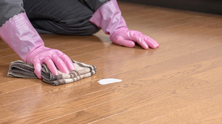 Carpeted floors and soft rugs, Porous natural stone floors, Unfinished wood floors, Laminate floors, Unsealed tile and grout, Waxed or oiled floors, Plastic mats or surfaces, TV and computer screens, Reclaimed wood floors and home accents, Fiberglass showers and tubs, Concrete floors