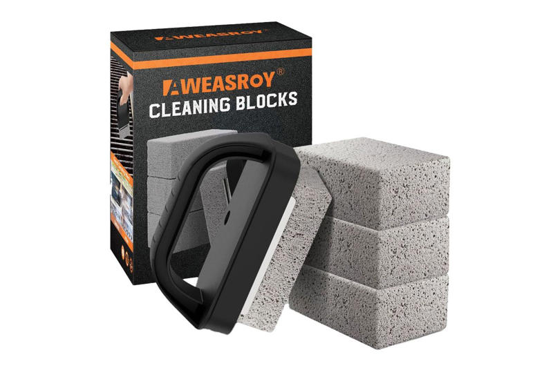 Grillart Grill Brush and Scraper, Aweasroy 4-Piece Grill-Cleaning Brick Set, Scrub Daddy BBQ Daddy Grill Brush, Grillart SteamWizards Grill Brush, Cuisinart Triple Coil Brush, BBQ-Aid Bristle-Free Grill Brush, Grillart SteamWizards StelFyber Grill Brush