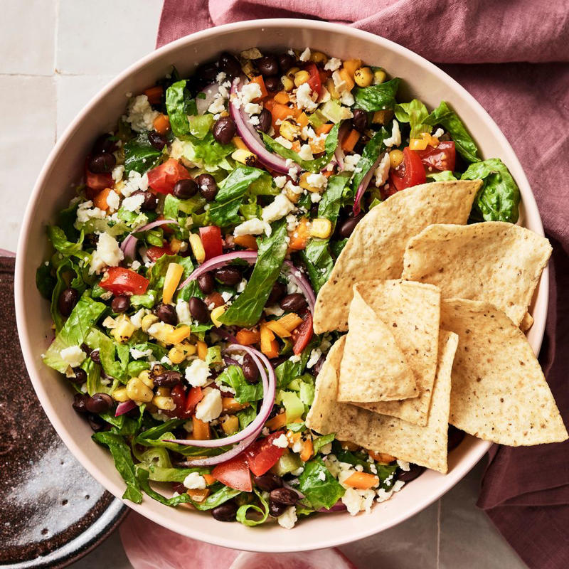 Loaded Chopped Taco Salad Bowl, Chopped Italian Chickpea Salad, Chopped Broccoli & Chickpea Salad, Chopped Salad with Italian Vinaigrette, Chickpea Chopped Salad with Pita Chips, Crunchy Chopped Salad, Copycat California Pizza Kitchen BBQ Chicken Chopped Salad, Chopped Salad with Chickpeas, Olives & Feta, Chopped Salad with Chickpeas, Mozzarella & Olives, Eat-the-Rainbow Chopped Salad with Basil & Mozzarella