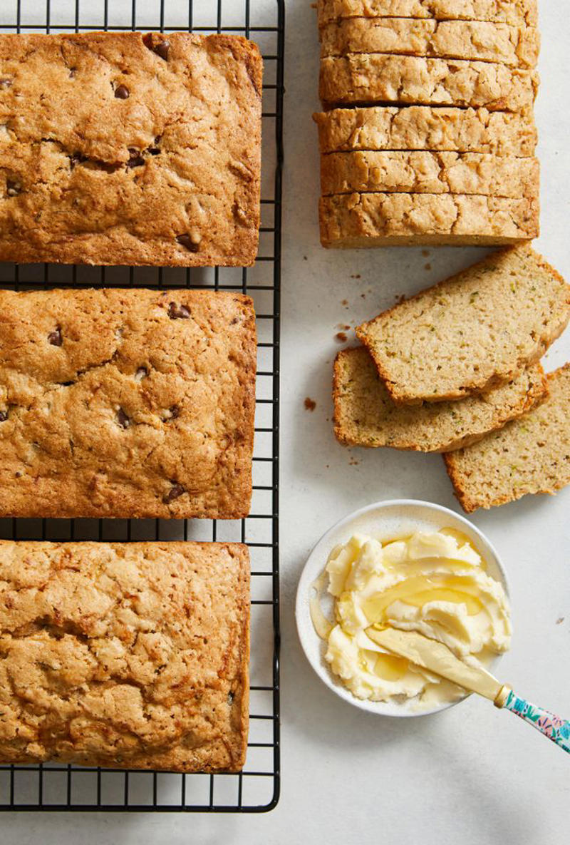 Cheesy Garlic Swirl Rolls, Butter Swim Biscuits, Banana Bread, No Knead Skillet Focaccia, Kissing Biscuits, Apple Fritter Bread, Classic Banana Bread, Zucchini Bread, Pumpkin Bread, Overnight Refrigerator Rolls