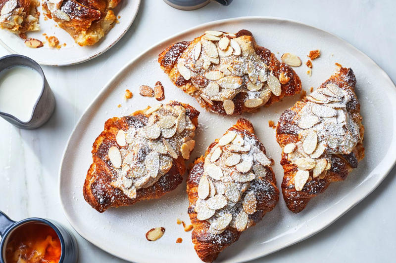 Sour Cream Banana Bread, Brown Butter–Pecan Cinnamon Rolls, Coffee Cake with Cinnamon Streusel, Blueberry and Meyer Lemon Breakfast Pastry, Strawberry Crème Fraîche Biscuits, Orange Soufflé Coffee Cake, Blueberry Muffin Cookies, Sour Cherry Scones and Ginger-Marmalade Cream, Kardemummabullar (Swedish Cardamom Buns), Almond Croissants, Chocolate Chip Zucchini Bread, Lemon Poppy Seed Muffins, Cinnamon-Apple Babka, Old-Fashioned Buttermilk Doughnuts, Lemon-Blueberry Yogurt Loaf Cake, Cranberry-Almond Biscotti, Bakewell Coffee Cake, Pain au Chocolat, Glazed Lemon-Ginger Scones, Cherry and Cream Cheese Kolaches, Jam Doughnut Muffins, Carrot-Bran Muffins, Earl Grey Tea Bread, Raspberry-Swirl Sweet Rolls