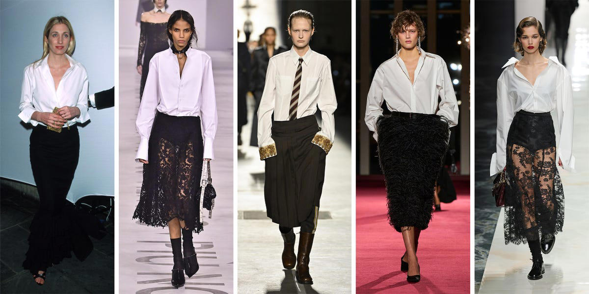 The Pencil Skirt, The Strapless Gown, The Leopard Coat, The Big White Shirt, The Messy Ponytail
