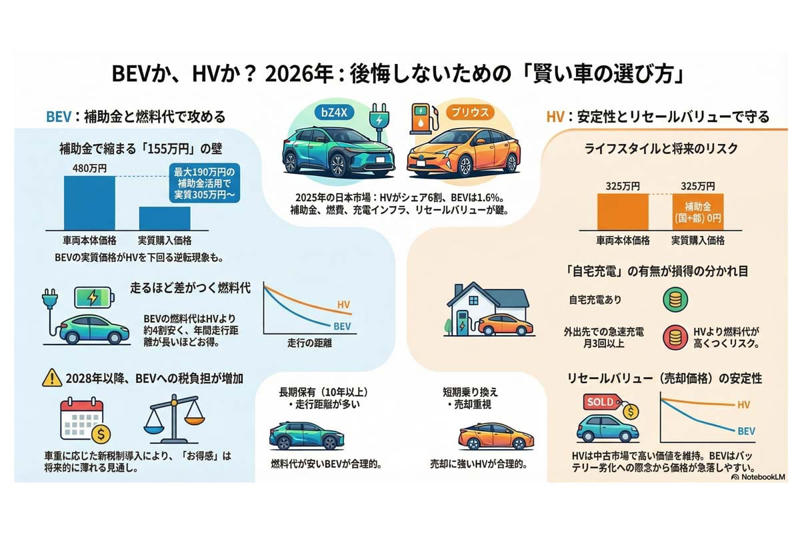 市場動向と車種シェア, 補助金による価格調整, 燃費と燃料コスト比較, 自動車税・減税の影響, 維持費と保険料の実態, 再販価値と中古車市場, 消費行動における心理要因, 条件依存の合理的選択