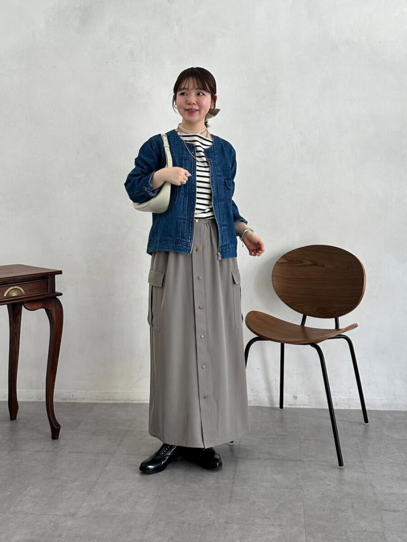 イエローカーデが映える春の爽やかカジュアル, デニムonデニムでつくる垢抜けセットアップ, ボーダー×ナロースカートで大人かわいいコーデ, レーススカートでつくる甘辛ミックスコーデ, レイヤードでこなれる最旬デニムジャケットコーデ