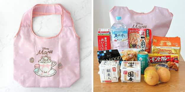 ススリーピーでは、ディズニーにありそうな「大容量エコバッグ」を販売中です。, かわいいマリーちゃんがデザインされた、大容量エコバッグです。, 2Lペットボトルが3本も入りました！, まとめ買いの荷物もしっかり入ります！, 保冷もできて実用的です。, 持ち手の幅が広く、持ちやすい！, 折りたたむとコンパクトになるから、持ち歩きが簡単！, お買い物が楽しくなるエコバッグでした！, ディズニーのエコバッグなら、キャンドゥの「ディズニー／チップ＆デール エコバッグ」もおすすめです。, 容量たっぷりで心強い！かさばる飲料や食材を、まとめて入れられました。