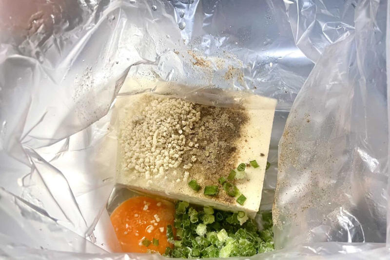 ■「豆腐のお焼き」の材料, ■まな板も包丁もいらないお手軽レシピ, ■生地がゆるめなので丁寧に焼く, ■味しっかりめで、おつまみに最高