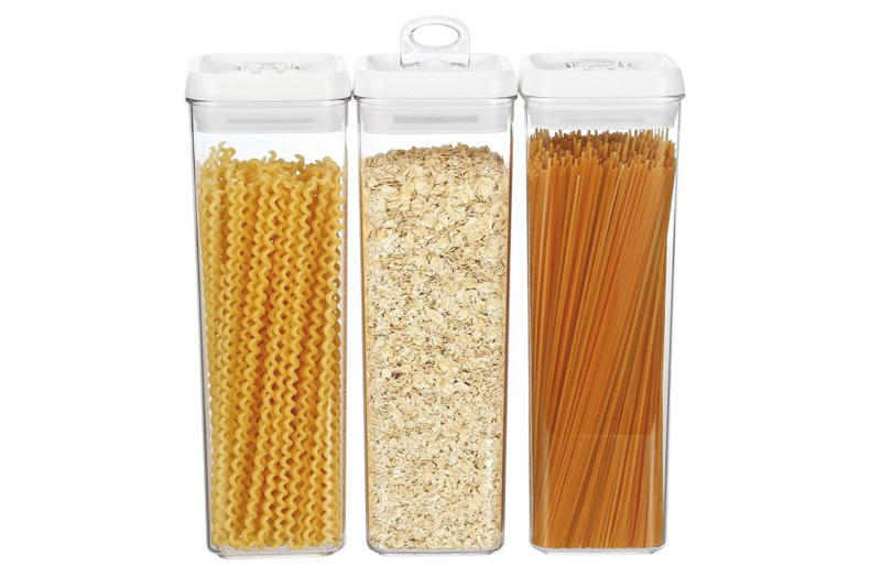 Best Amazon Kitchen Storage Products, Putting frequently used items up high in cabinets, Not cable-managing small countertop appliances, Tossing pots, pans, and their lids in lower cabinets, Using opaque food storage containers, Using drawer space for things that can be hung, Forgetting to make labels, Shoving items to the back of the pantry, Not optimizing deep cabinet shelves, Having too many water bottles, Buying too many of the wrong drawer organizers