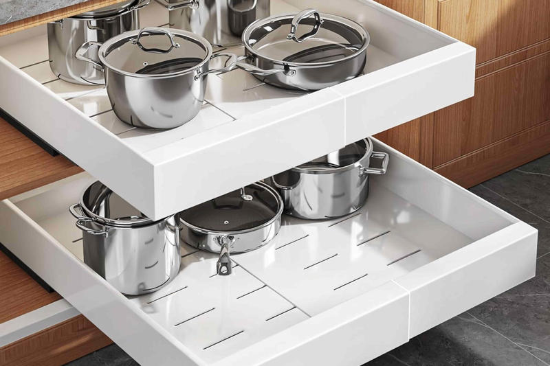 Best Amazon Kitchen Storage Products, Putting frequently used items up high in cabinets, Not cable-managing small countertop appliances, Tossing pots, pans, and their lids in lower cabinets, Using opaque food storage containers, Using drawer space for things that can be hung, Forgetting to make labels, Shoving items to the back of the pantry, Not optimizing deep cabinet shelves, Having too many water bottles, Buying too many of the wrong drawer organizers