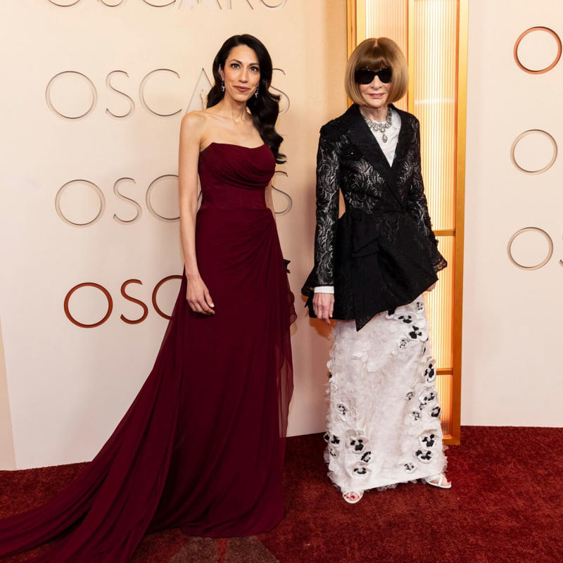 Huma Abedin and Anna Wintour Oscars 2026, Jane Fonda, Sarah Pidgeon in Calvin Klein, Olivia Rodrigo in Saint Laurent, Naomi Watts in Balenciaga, Monica Lewinsky in Oscar de la Renta, Kim Kardashian in Gucci, Wendi Deng Murdoch and Grace Murdoch, Minnie Driver, Nicole Kidman, Marisa Abela in Revolve, Zoe Saldana in Saint Laurent, Helen Hunt in Stella McCartney, Hailey Bieber in Giorgio Armani, Kaia Gerber in Givenchy, Colman Domingo in Jacquemus, Philippine Leroy-Beaulieu, Sir Mick Jagger and Melanie Hamrick, Jeff Goldblum and Emilie Livingston in ERL Artisanal, Cara Delevingne in Thom Browne, Karlie Kloss in Gucci, Anjelica Huston, Sarah Paulson and Holland Taylor, Leslie Mann, Meg Ryan, Lauren Sanchez Bezos and Jeff Bezos, Tracee Ellis Ross in Marine Serre, Dree Hemingway in Conner Ives, Isla Fisher in Yara Shoemaker, Jessica Alba in Tamara Ralph, Kris Jenner in vintage Valentino, Rachel Sennott in Balenciaga, Dua Lipa and Callum Turner, Kristen Wiig in Monse, Elle and Dakota Fanning, Simone Ashley, Laura Harrier in Gucci, Kendall Jenner in Chanel, Grace Gummer, Mamie Gummer, Louisa Jacobson in Khaite, Suki Waterhouse and Robert Pattinson, Rita Ora in Tamara Ralph, Jessie Buckley in Chanel, Nicole Kidman in Chanel, Rose Byrne in Dior, Teyana Taylor in Chanel, Renate Reinsve in Louis Vuitton, Timothée Chalamet in Givenchy, Kylie Jenner in Schiaparelli, Demi Moore in Gucci, Gwyneth Paltrow in Armani Privé, Michael B. Jordan in Louis Vuitton, Zendaya and Robert Pattinson, Emma Stone in Louis Vuitton, Kate Hudson and Goldie Hawn, Chase Infiniti in Louis Vuitton, Felicity Jones in Prada, Anne Hathaway in Valentino, Odessa A’zion in Valentino, Wunmi Mosaku in Louis Vuitton, Elle Fanning in Givenchy, Kirsten Dunst and Jesse Plemons, Amy Madigan in Dior, Zoe Saldaña in Saint Laurent, Mia Goth in Dior, Paul Mescal and Gracie Abrams, Inga Ibsdotter Lilleaas in Loewe, Mikey Madison in Dior, Rachel McAdams in Alberta Ferretti, Mckenna Grace, Pedro Pascal in Chanel, Barbie Ferreira in GapStudio, Adrien Brody in Gucci, Jacob Elordi in Bottega Veneta, Charithra Chandran in Miss Sohee, EJAE in Dior, Audrey Nuna in Thom Browne, Rei Ami in Rahul Mishra, Huma Abedin and Anna Wintour, Leonardo DiCaprio in Dior, Kate Hawley, Damson Idris in Prada, Sigourney Weaver in Valentino, Alana Haim in Louis Vuitton, Heidi Klum, Hudson Williams in Balenciaga, Alicia Silverstone, Channing Tatum in Versace, Kathy Bates, Chloe Zhao, Joel Edgerton, Misty Copeland in David Koma, Maya Rudolph in Chanel, Ava DuVernay in Louis Vuitton, Anna Wintour, Benicio Del Toro in Giorgio Armani, Usher in Giuliva Heritage, Melissa McCarthy, Jack O’Connell in Dunhill, Lola Kirke in Simone Rocha, Fran Drescher in Ami, Jason Bateman in Dunhill, Ariana Greenblatt in John Galliano, Stellan Skarsgård, Kristen Wiig in Elie Saab, Jacobi Jupe, Kieran Culkin in Paul Smith, Nick Jonas and Priyanka Chopra Jonas, Wagner Moura in Zegna, Conan O’Brien, Vicky Krieps in Bottega Veneta, Ethan Hawke, Shaboozey in Campillo, Spike Lee, Joe Alwyn in Valentino, Kevin O’Leary, Ryan Destiny in Ami, Javier Bardem, Mark Strong in Giorgio Armani, Felix Kammerer in Saint Laurent, Ginnifer Goodwin in Monse, Susie and Nick Cave, Amelia Dimoldenberg in Ralph Lauren, Manu Rios in Saint Laurent