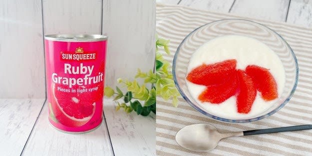 カルディでは、スイーツ作りにも使える「絶品フルーツ缶」を販売中です。, 鮮やかなルビーグレープフルーツがたっぷり入っています。, 爽やかな味とみずみずしさのトリコになります。, トッピングやスイーツ作りでも大活躍！, ランキング上位なのも納得のおいしさでした。, シャトレーゼの「Dessertパルフェ ベリー・ルージュ」もフルーティーでおいしいですよ。, 甘さと酸味のバランスが絶妙！一口食べたら止まらなくなります。