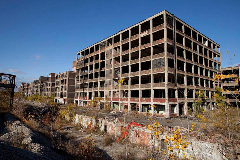 Packard Automotive Plant , Fisher Body Plant 21 , Highland Park Ford Plant , Michigan Central Station , American Motors Detroit Plant