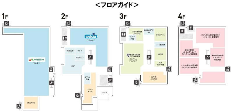 「イオンタウン東浦和」はどこにできる？, コンセプトは「ウエルネス・ステーション」, 深夜25時まで営業の「マルエツ」など、注目の22店舗が集結, フロアガイドと専門店一覧（3月6日現在）