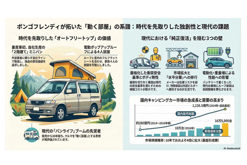 ボンゴフレンディの遺産, 車中泊市場の拡大, 空間効率という発想, 理想と現実の狭間