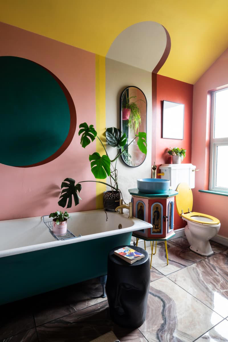 Alcove Tubs, Colorful Tile and Plumbing Fixtures, Wallpaper, Accent Toilet Seats, Design Defined, Further Reading