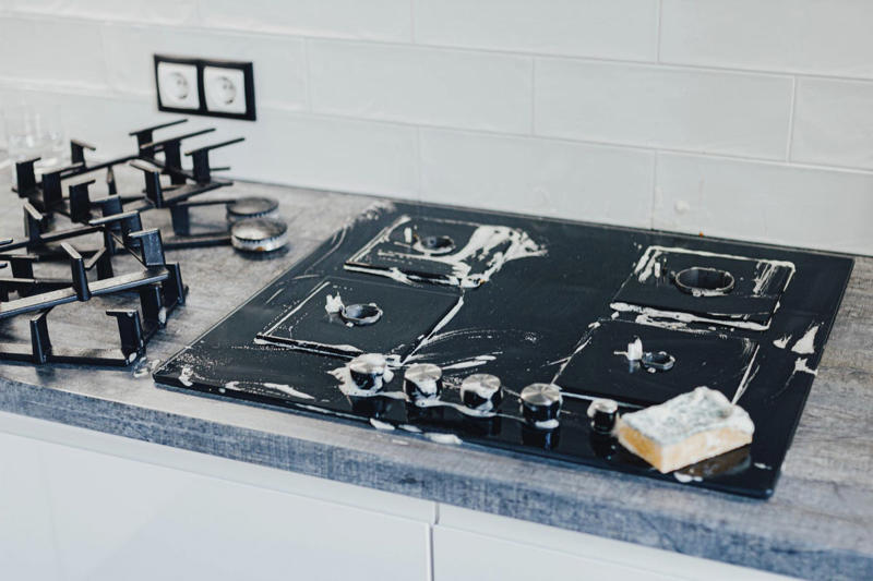 1. Using too much cleaning product, 2. Using one cloth for every cleaning job, 3. Ignoring soap residue, 4. Using a blunt tool for tight spaces, 5. Cleaning with a dry cloth, 6. Reusing dirty mop water, 7. Thinking that cleaning and disinfecting are the same, 8. Mixing cleaning products