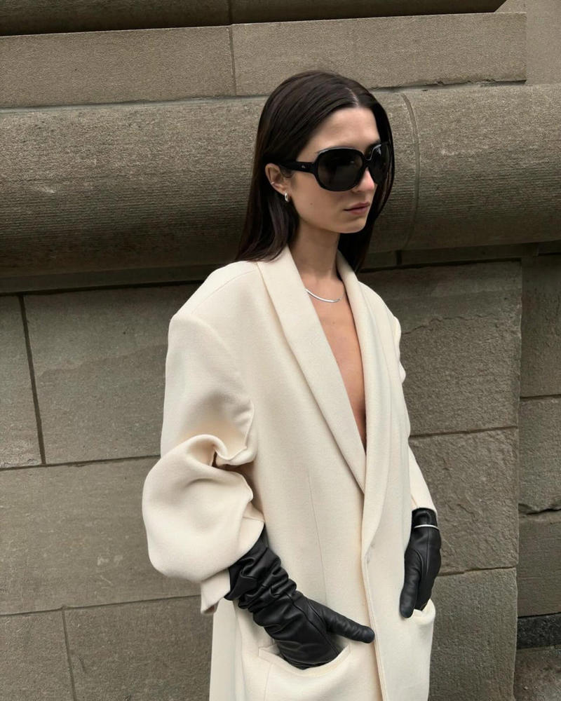 For Girl’s Night: One-Shoulder Dress & Opera Gloves, For Shopping: Shawl Coat & Opera Gloves, For the Weekend: Bomber Jacket & Opera Gloves, For Lunching Out: Knit, Trousers & Opera Gloves, For Date Night: Blazer, Dress & Opera Gloves, For the Opera: Column Dress & Opera Gloves, For the Big Day: Slip Dress & Opera Gloves, Why Trust ELLE