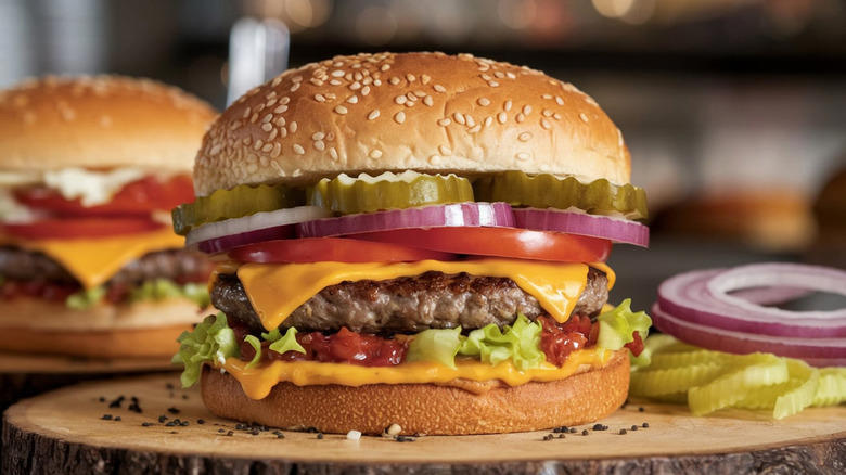 1. Add extra seasonings, 2. Don't skip the fresh toppings, 3. Add caramelized onions, 4. Glaze frozen burgers before grilling, 5. Melt compound butter over them, 6. Don't thaw frozen burgers first, 7. Make your own burger buns, 8. Add Worcestershire sauce, 9. Fry them in bacon grease, 10. Serve frozen burgers Salisbury steak-style
