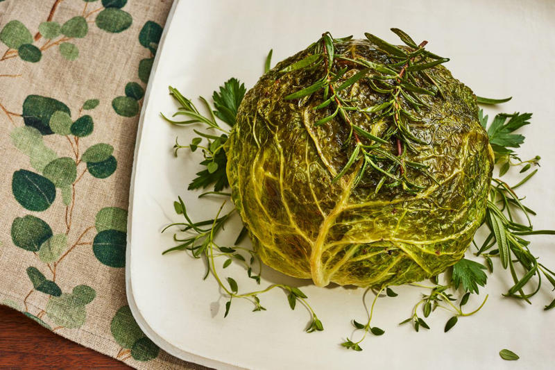 Charred Cabbage Salad with Pecan Dukkah and Chile-Lime Butter, One-Pot Creamy Cabbage Pasta, Korean Cabbage Pancakes, Buttery Irish Cabbage, Apple Cider–Braised Cabbage, Gingery Creamed Kale and Cabbage, Caramelized Cabbage with Caraway-Chili Crisp, Charred Cabbage with Coconut, Garlic, and Chili Crisp, Cabbage and White Bean Soup with Crispy Prosciutto, Feta and Cabbage Pierogi, Coconut-Lime Chicken and Cabbage Salad, Charred Cabbage with Ssamjang Butter, Coconut-Cabbage Soup with Lemongrass, Braised Chicken Thighs with Sauerkraut, Sautéed Cabbage with Herbs, Niños Envueltos Dominicanos (Dominican Stuffed Cabbage Rolls), Mul Kimchi (White Kimchi), Red Cabbage Salad with Baked Cherries, Apples, and Almond Dukkah, Buttery Cabbage-and-Sausage Pasta, Lillian’s Whole Stuffed Cabbage, Classic Coleslaw, Cabbage and Speck Panade, Braised Red Cabbage with Apples and Bacon, Napa Cabbage Pockets with Tofu, Pan-Seared Skirt Steaks with Carrot Puree and Braised Cabbage, Vigorón (Nicaraguan Cabbage and Yuca with Chicharrones), Charred Cabbage Wedges with Anchovies and Parmesan, Corned Beef and Cabbage, Quick Red Cabbage Slaw, Potato and Smoked Fish Cabbage Rolls, Red Cabbage Salad with Fennel, Orange, and Pepitas, Avocado and Cabbage Slaw, Meat-Stuffed Cabbage Cakes, Red Cabbage Stir-Fry with Coconut