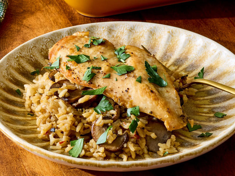 Chicken Marsala Rice Casserole, Bubble Up Pizza Casserole, Green Goddess Sandwich, Easy Seafood Pasta, Chicken Cacciatore Casserole, More Inspiration