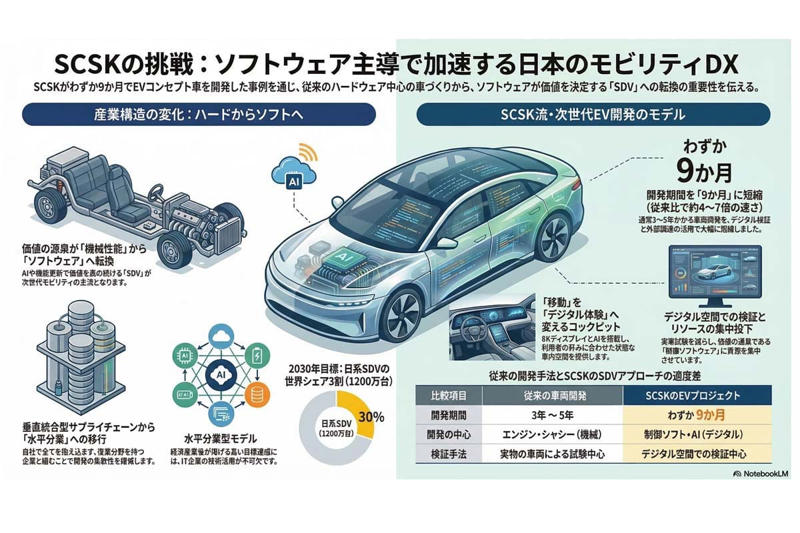 モビリティDX戦略と日本の停滞, EV開発の迅速性, モビリティOS企業の志向, ソフトウェア主導への競争環境, 産業基盤への挑戦