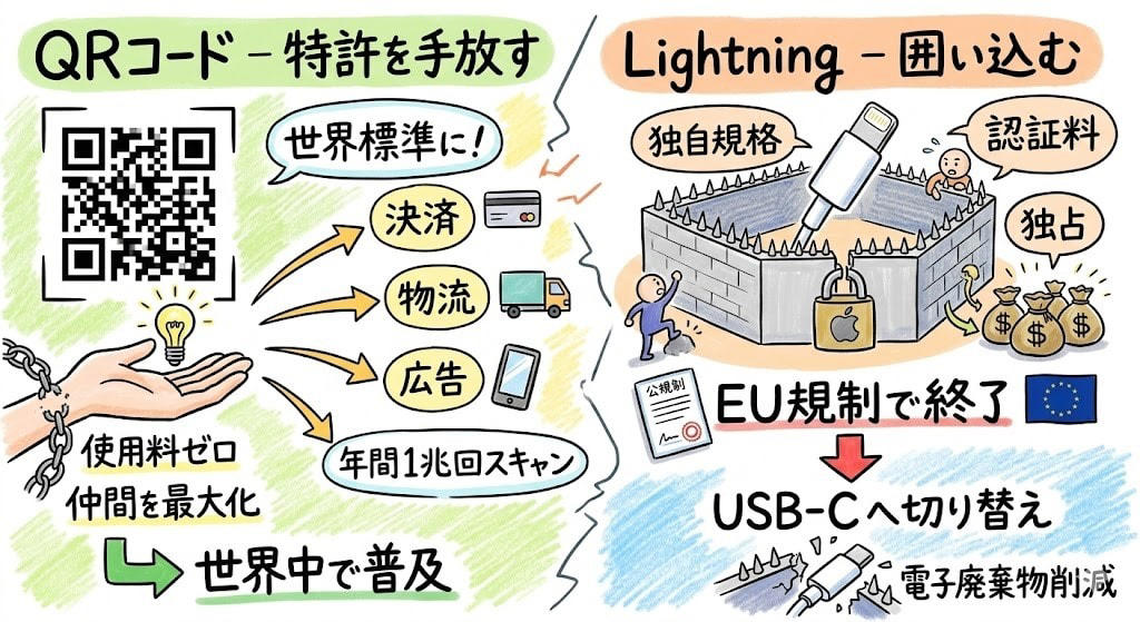 この記事で学べること, 天才エジソンは、犬に電流を流した, 松下幸之助は、蓋を開けて一言つぶやいた, 消費者の97%に嫌われても突っ走った男たち, 1社が抜けたら、46日で全滅した, 特許を手放したら、世界標準になった, まとめ：規格戦争で明暗を分けた5つの条件