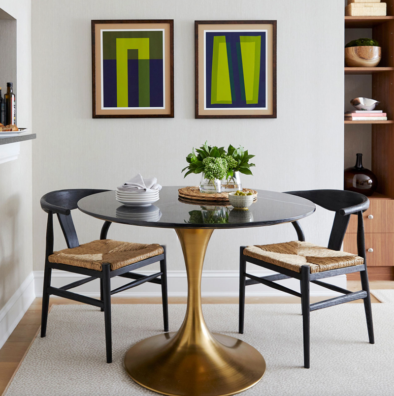 Take Advantage of Ceiling Height , Utilize Every Part of the Kitchen , Utilize Ledges on the Wall, Try an Accent Wall With Wallpaper , Layer Color and Texture , Go Small With Your Desk , Install Plenty of Shelves , Incorporate a Bar Cart, Upgrade the Bathroom , Remove Unnecessary Walls , Choose Simple Dining Furniture, Make Room for Storage , Paint Everything White , Use Double-Duty Furniture, Rethink Your Seating , Install a Murphy Bed , Create a Gallery Wall , Create a Multifunctional Dining Space , Maximize Kitchen Space