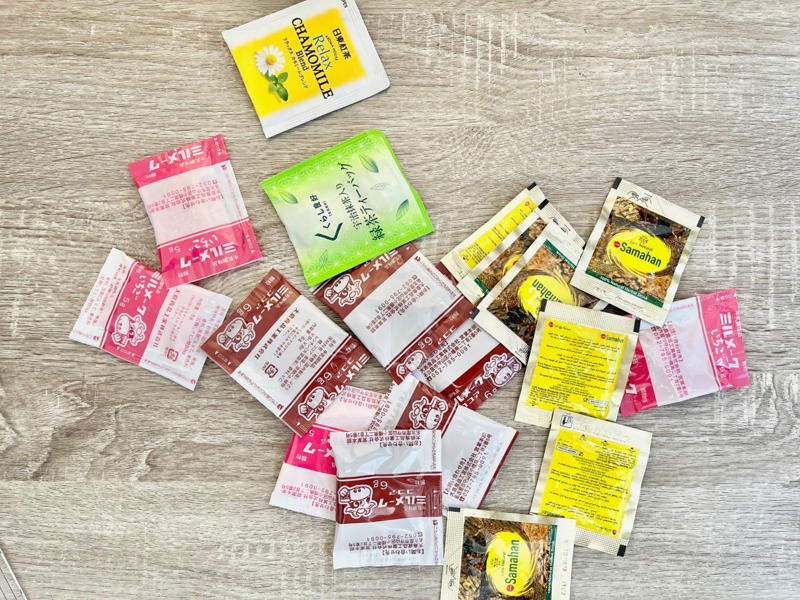 1.紅茶のパックやミルメークの収納に, 2.種類がバラバラのお菓子もすっきり, 3.鉛筆などの文房具入れに, 4.冷蔵庫の野菜室の仕切りに
