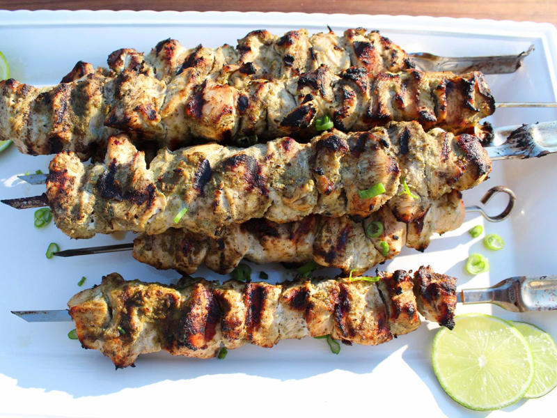 Bacon Ranch Chicken Skewers, City Chicken, Easy Chicken Satay, Shish Tawook Grilled Chicken, Chicken Souvlaki with Tzatziki Sauce, Chicken and Chorizo Skewers, Lemon Garlic Butter Chicken Spiedini, Turkish Chicken Kebabs, Grilled Chicken Teriyaki Skewers with Miso Ranch, Chicken Kabobs Mexicana, Rosemary Ranch Chicken Kabobs, Jamaican Jerk Chicken, Moroccan-Spiced Chicken Skewers, Pineapple Chicken Tenders, Bang Bang Chicken Skewers, Chili-Lime Chicken Kebabs, Slayer's Sweet, Tangy, and Spicy Kabobs, Yummy Honey Chicken Kabobs, Chicken on a Stick