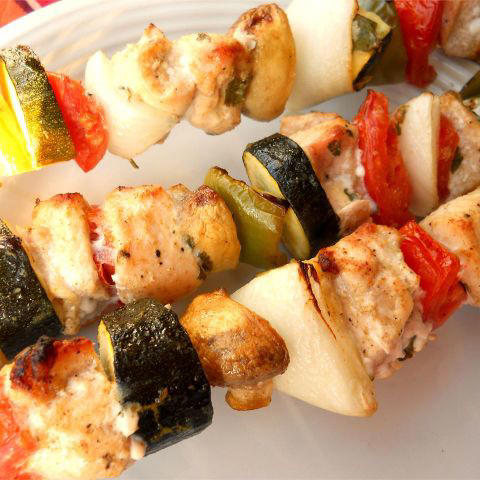 Bacon Ranch Chicken Skewers, City Chicken, Easy Chicken Satay, Shish Tawook Grilled Chicken, Chicken Souvlaki with Tzatziki Sauce, Chicken and Chorizo Skewers, Lemon Garlic Butter Chicken Spiedini, Turkish Chicken Kebabs, Grilled Chicken Teriyaki Skewers with Miso Ranch, Chicken Kabobs Mexicana, Rosemary Ranch Chicken Kabobs, Jamaican Jerk Chicken, Moroccan-Spiced Chicken Skewers, Pineapple Chicken Tenders, Bang Bang Chicken Skewers, Chili-Lime Chicken Kebabs, Slayer's Sweet, Tangy, and Spicy Kabobs, Yummy Honey Chicken Kabobs, Chicken on a Stick