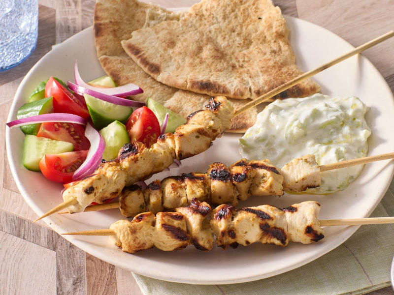Bacon Ranch Chicken Skewers, City Chicken, Easy Chicken Satay, Shish Tawook Grilled Chicken, Chicken Souvlaki with Tzatziki Sauce, Chicken and Chorizo Skewers, Lemon Garlic Butter Chicken Spiedini, Turkish Chicken Kebabs, Grilled Chicken Teriyaki Skewers with Miso Ranch, Chicken Kabobs Mexicana, Rosemary Ranch Chicken Kabobs, Jamaican Jerk Chicken, Moroccan-Spiced Chicken Skewers, Pineapple Chicken Tenders, Bang Bang Chicken Skewers, Chili-Lime Chicken Kebabs, Slayer's Sweet, Tangy, and Spicy Kabobs, Yummy Honey Chicken Kabobs, Chicken on a Stick
