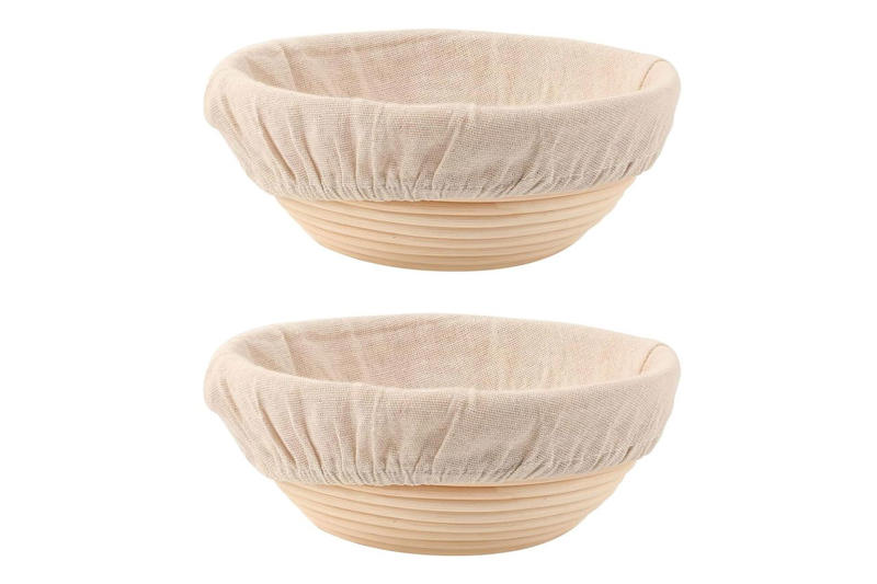 OXO Good Grips Kitchen Scale, OXO Good Grips Bench Scraper, Doyolla Bread Proofing Baskets, Set of 2 , Lodge 5-Quart Cast Iron Double Dutch Oven, Saint Germain Bakery Bread Lame, Henckels Bread Knife