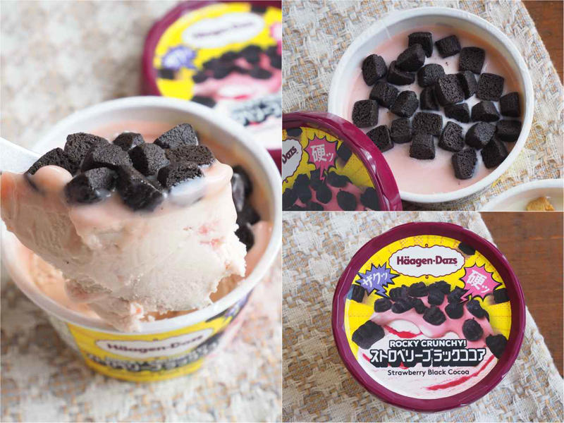 “ザク硬”食感の新シリーズ！「ROCKY CRUNCHY!」とは？, ポップな世界観のパッケージにも注目, 甘酸っぱいストロベリー × ビターココア, コク深いバタースカッチ × ハニー