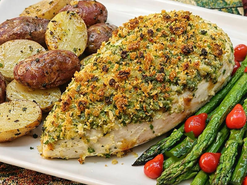 Chicken Parm Smashed Tacos with Caprese Salsa, Cowboy Butter Chicken Pasta, Parmesan Pesto Crusted Chicken, Shortcut Smothered Chicken, More inspiration: