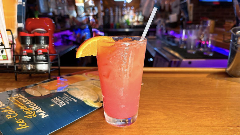 9. Island Cooler, 8. Long Island Iced Tea (L.I.T.), 7. Old fashioned, 6. Texas Peach Fuzz, 5. Jamaican Cowboy, 4. Porch Rocker, 3. Dale Yeah!, 2. Pink Sunset, 1. Midnight Sour