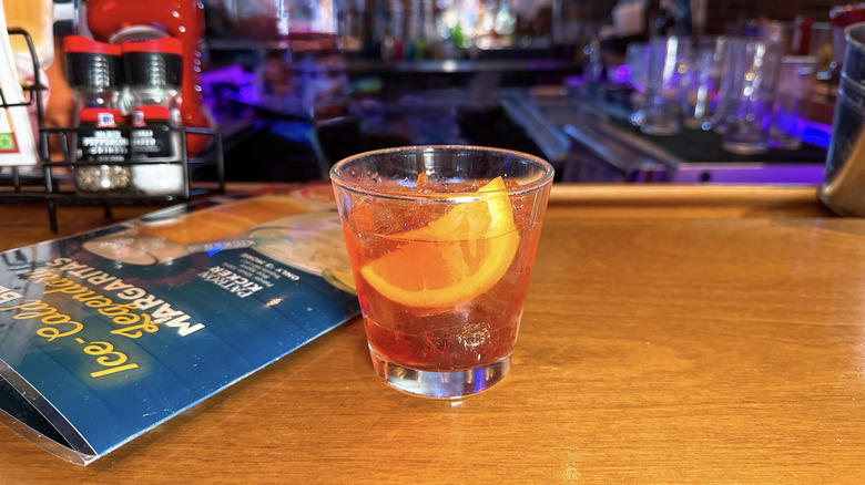 9. Island Cooler, 8. Long Island Iced Tea (L.I.T.), 7. Old fashioned, 6. Texas Peach Fuzz, 5. Jamaican Cowboy, 4. Porch Rocker, 3. Dale Yeah!, 2. Pink Sunset, 1. Midnight Sour