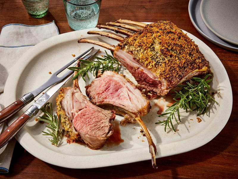 Deviled Eggs, Tangy Honey-Glazed Ham, Roasted Rack of Lamb, Old-Fashioned Coconut Cream Pie, Easy French Toast Casserole, Crustless Spinach Quiche, Scalloped Potatoes, Honey Roasted Carrots, Delicious Egg Salad, Carrot Cake, Quick Cinnamon Rolls, Buttery Garlic Green Beans, Grandma's Lemon Meringue Pie, Creamy au Gratin Potatoes, Oven-Roasted Asparagus