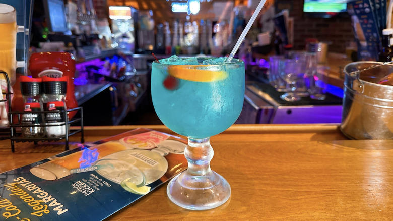 9. Island Cooler, 8. Long Island Iced Tea (L.I.T.), 7. Old fashioned, 6. Texas Peach Fuzz, 5. Jamaican Cowboy, 4. Porch Rocker, 3. Dale Yeah!, 2. Pink Sunset, 1. Midnight Sour