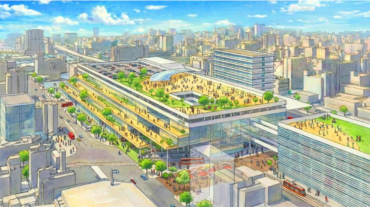 広域交通・交流拠点が一体化！「松山駅周辺まちづくりプラン」の全貌, JR松山駅周辺のまちづくりの基本方針, 東口：バスタと路面電車引き込み、立体道路制度による「にぎわい空間」, 立体道路制度の活用, 西口：5000席規模「多目的アリーナ」誕生へ, スポーツやエンタメ×防災×交流の三位一体の多目的拠点, 四国新幹線を見据えた陸の玄関口大改造、その波及効果は？, 滞在・交流の「目的地」へ