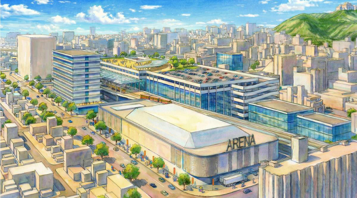 広域交通・交流拠点が一体化！「松山駅周辺まちづくりプラン」の全貌, JR松山駅周辺のまちづくりの基本方針, 東口：バスタと路面電車引き込み、立体道路制度による「にぎわい空間」, 立体道路制度の活用, 西口：5000席規模「多目的アリーナ」誕生へ, スポーツやエンタメ×防災×交流の三位一体の多目的拠点, 四国新幹線を見据えた陸の玄関口大改造、その波及効果は？, 滞在・交流の「目的地」へ