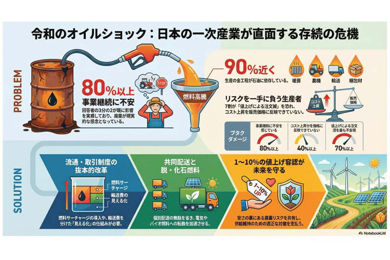 燃料費高騰の直撃, 燃料高騰が突きつける供給の限界, 価格形成の見直しと制度整備, コスト連鎖の現実, 供給維持と将来負担, 制度転換と価格反映