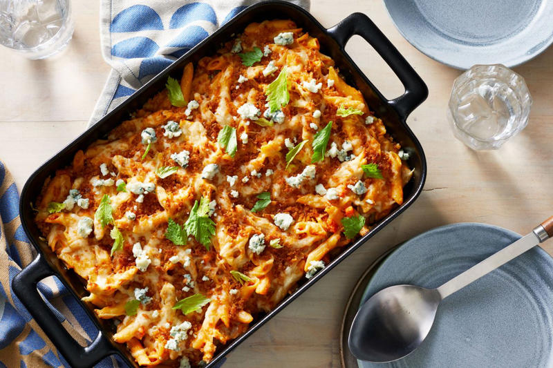 Twice-Baked Potato Casserole, Baked Mac And Cheese With Bacon, Party Potatoes, Croissant Breakfast Casserole, Cornbread Casserole, Buffalo Chicken Casserole, Two-Cheese Squash Casserole Recipe, Chicken Parmesan Casserole, Beefy Nacho Casserole, Heavenly Chicken Lasagna