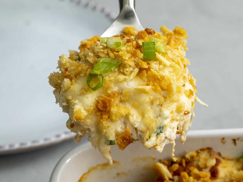 Monday: Lemon Chicken And Rice Casserole, Tuesday: Ritz Cracker Chicken Casserole, Wednesday: Million Dollar Chicken Casserole, Thursday: Chicken Bacon Ranch Tater Tot Casserole, Friday: White Chicken Chili Casserole, Saturday: Chicken Pot Pie Casserole, Sunday: Sticky Coconut Chicken and Rice Casserole