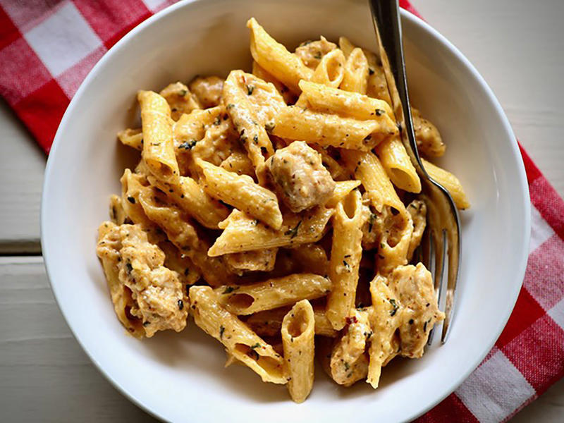 Chicken Parm Smashed Tacos with Caprese Salsa, Cowboy Butter Chicken Pasta, Parmesan Pesto Crusted Chicken, Shortcut Smothered Chicken, More inspiration: