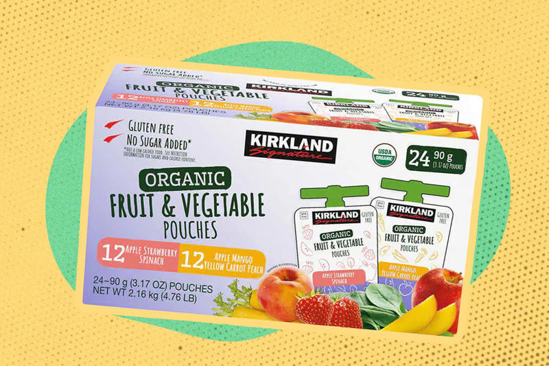 1. Kirkland Signature Organic Peanut Butter (2-count, .99), 2. Kirkland Organic 1% Milk (3-count, .67), 3. Kirkland Signature Organic Fruit and Vegetable Pouches, Variety Pack (24-count, .99) , 4. Kirkland Signature Trail Mix (4 lbs, .99) , 5. Kirkland Signature Organic Pure Maple Syrup (33.8 oz, .99) , 6. Kirkland Signature Organic Eggs (2 dozen, .63) , 7. Kirkland Signature Semi-Sweet Chocolate Chips (4.5 lbs, .99) , 8. Kirkland Signature Five Cheese Tortelloni (3 lbs, .99) , 9. Kirkland Signature Soft &amp; Chewy Granola Bars (64 bars, .99) , 10. Kirkland Signature Baby Wipes Fragrance Free (900-count, .99) 