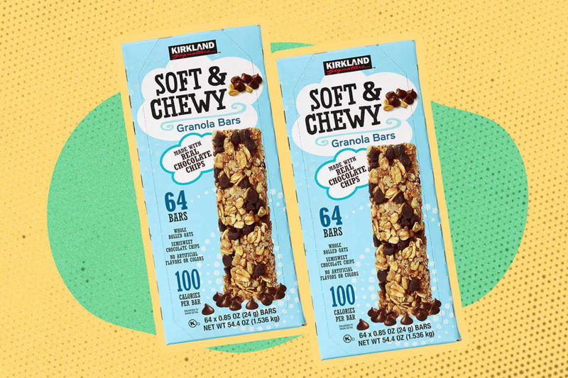 1. Kirkland Signature Organic Peanut Butter (2-count, .99), 2. Kirkland Organic 1% Milk (3-count, .67), 3. Kirkland Signature Organic Fruit and Vegetable Pouches, Variety Pack (24-count, .99) , 4. Kirkland Signature Trail Mix (4 lbs, .99) , 5. Kirkland Signature Organic Pure Maple Syrup (33.8 oz, .99) , 6. Kirkland Signature Organic Eggs (2 dozen, .63) , 7. Kirkland Signature Semi-Sweet Chocolate Chips (4.5 lbs, .99) , 8. Kirkland Signature Five Cheese Tortelloni (3 lbs, .99) , 9. Kirkland Signature Soft &amp; Chewy Granola Bars (64 bars, .99) , 10. Kirkland Signature Baby Wipes Fragrance Free (900-count, .99) 