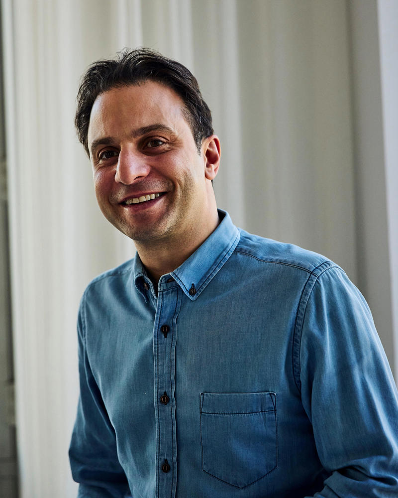 I wake up around 6 a.m., I call my mom at 6:50 a.m. every morning, I don't eat breakfast during the week, I refuse to have an assistant, I go to Naya every day, I have a lot of calls to import ingredients, I have dinner with my aunt once a week, I work 14- to 16-hour days, I used to get copies of every review, I spend my summer weekends in Connecticut, I play chess before bed